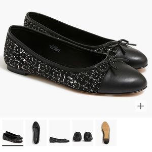 J Crew Factory Tweed Ballet Flats